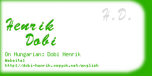 henrik dobi business card